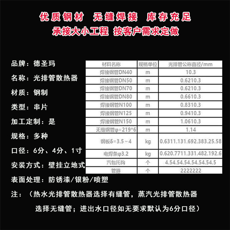 B型光排管散热器
